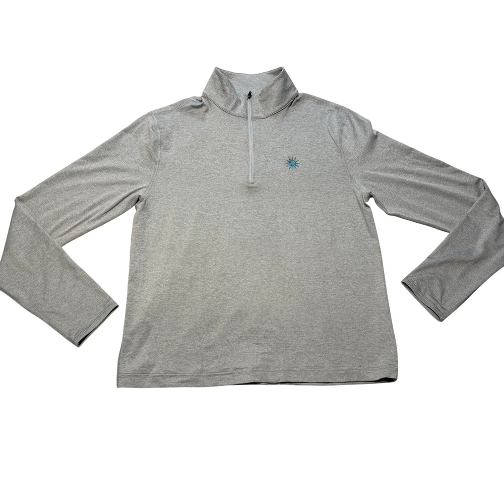 Vuori Mens Strato Tech Quarter Zip Pullover Heather Gray V2039 Medium